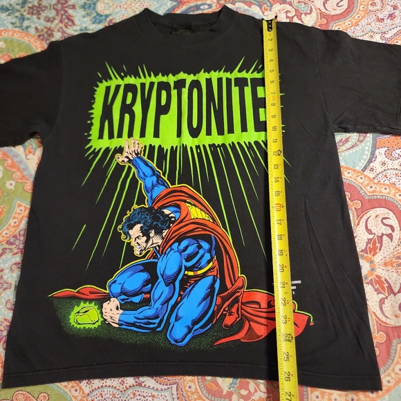 DC Comics Vintage 90s Kryptonite Superman Graphic Tee | 1994 | Changes - Picture 8 of 11